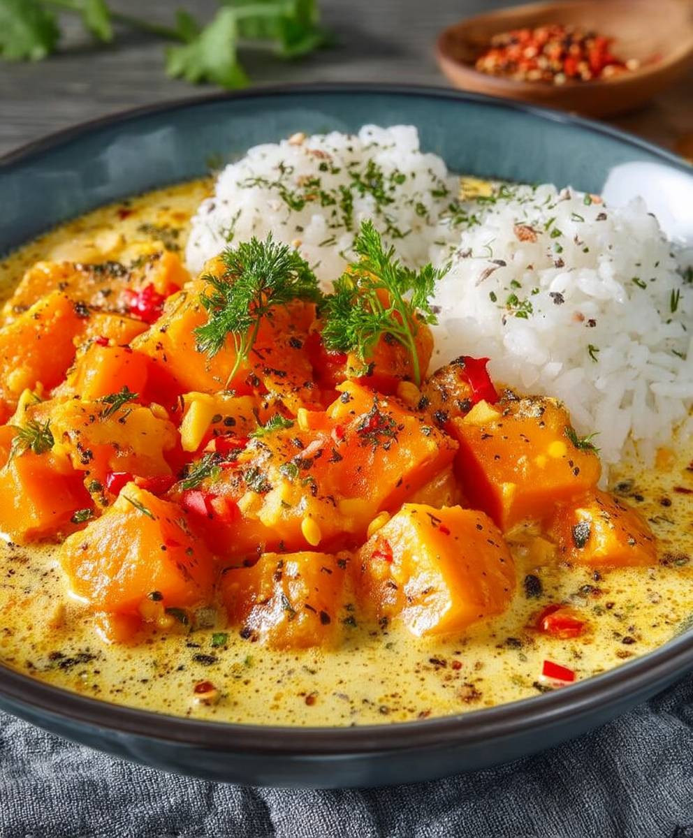 Kürbis Curry vegan Kokosmilch