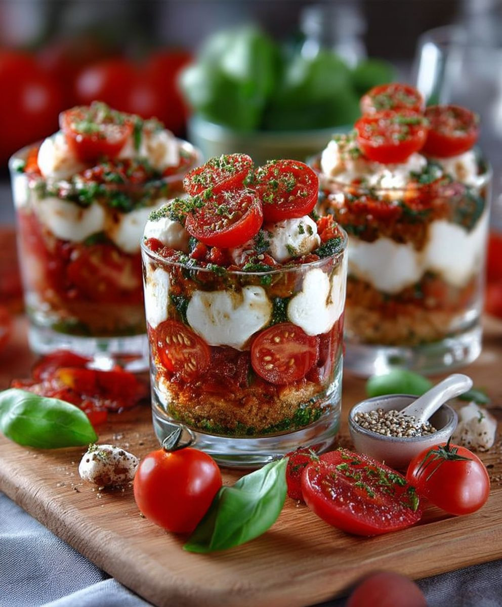Tomaten Mozzarella Tiramisu