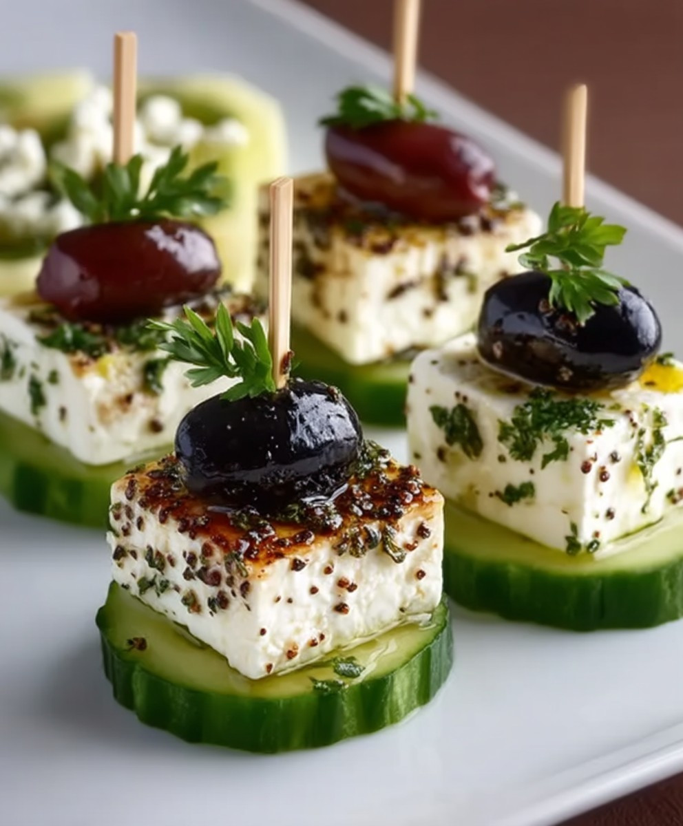 Feta Spieße Gurke Fingerfood