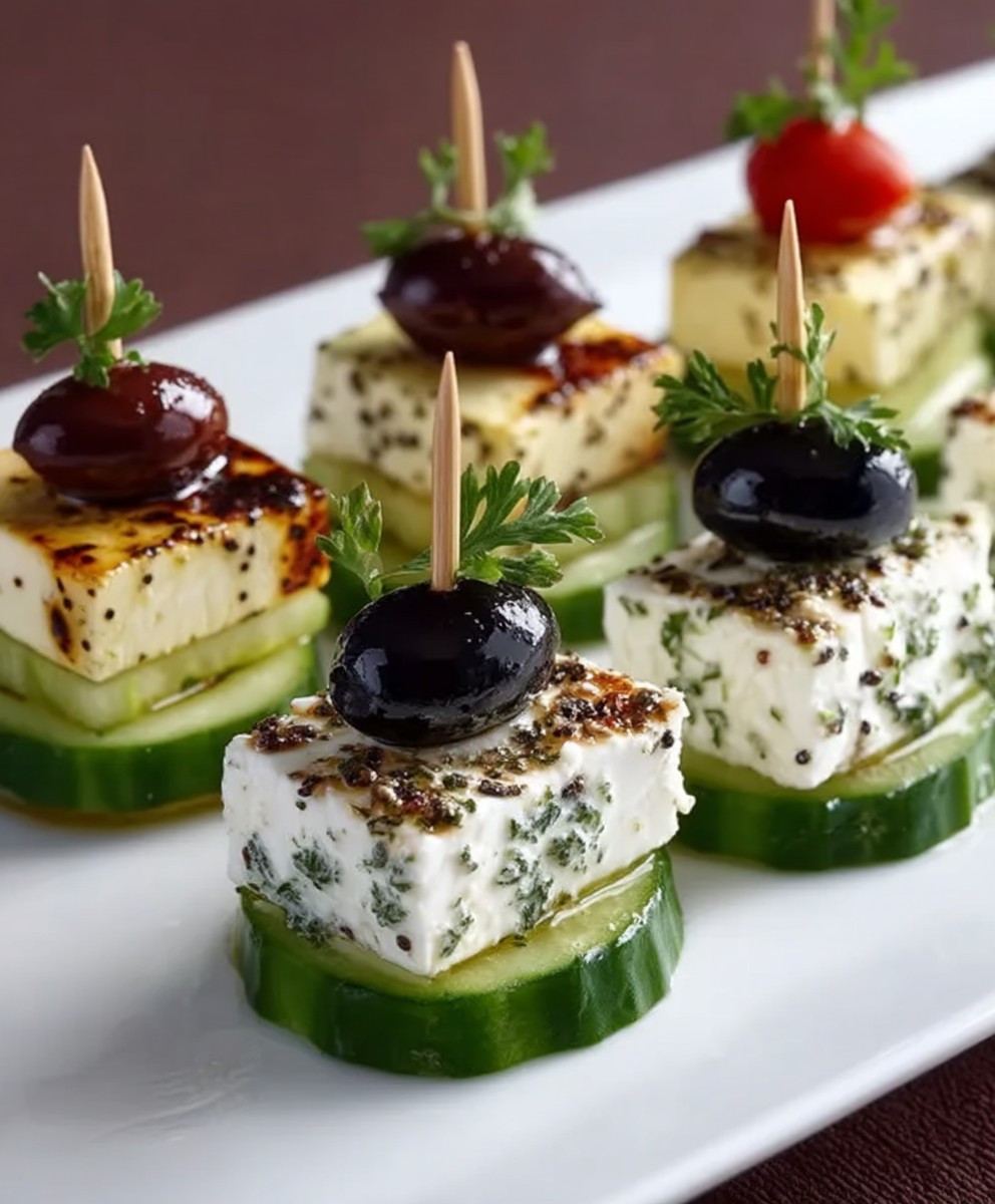 Feta Spieße Gurke Fingerfood