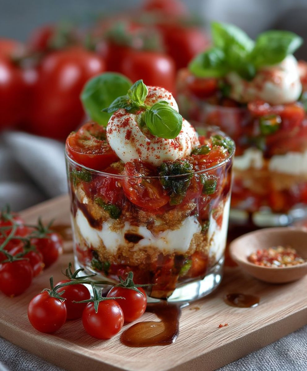 Tomaten Mozzarella Tiramisu