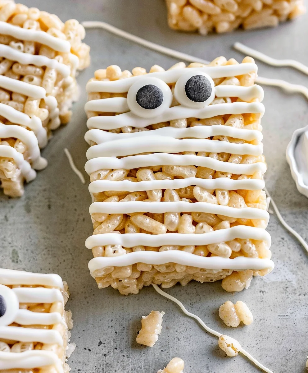 Mummy Rice Krispie Treats: Gruselig-süße Halloween-Idee