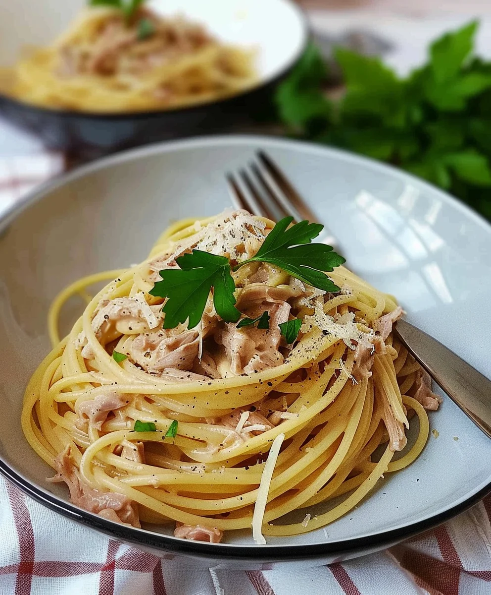 Cremige Thunfisch Sahne Spaghetti: Einfach & Lecker!