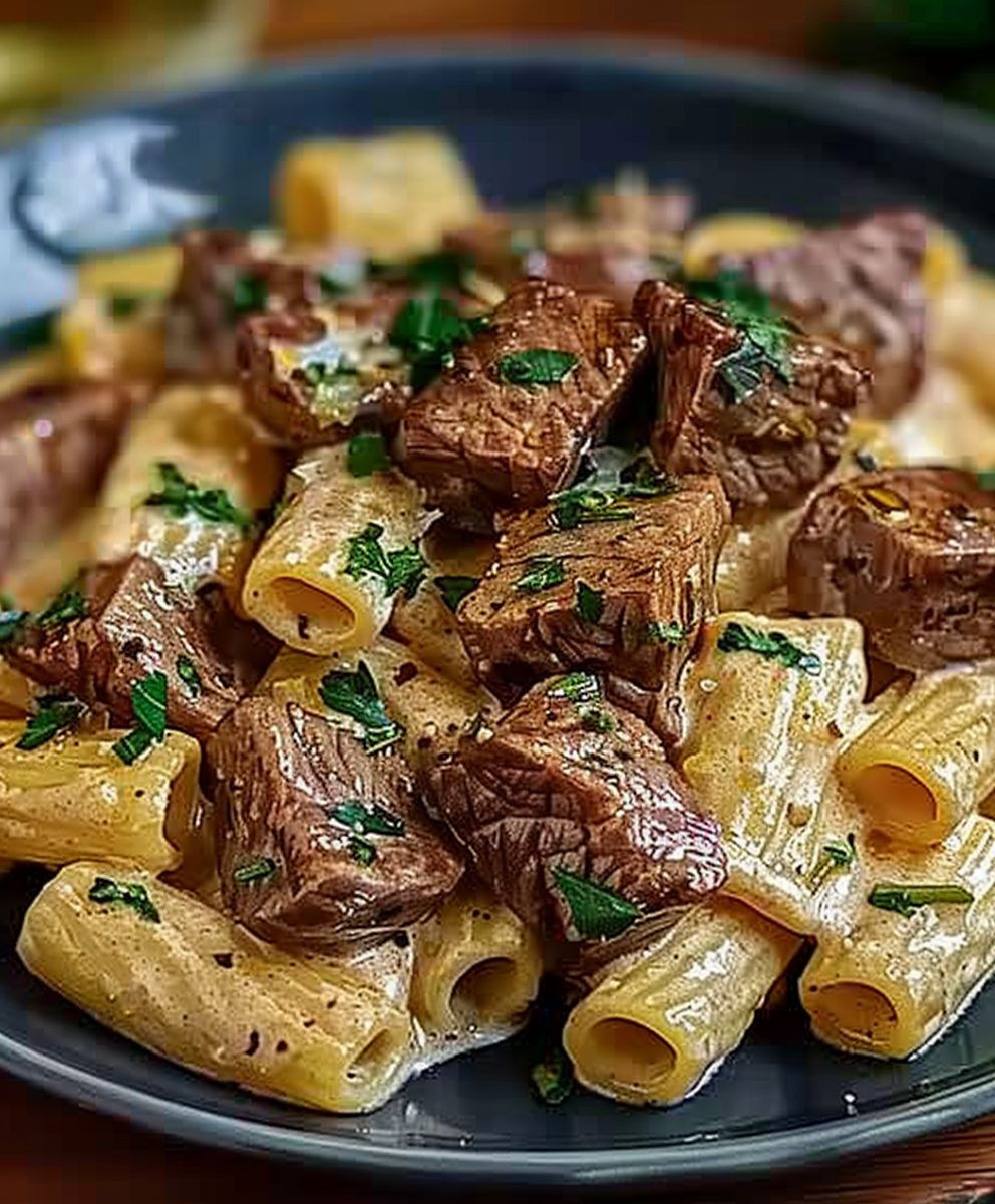 Parmesan Rindfleisch Rigatoni