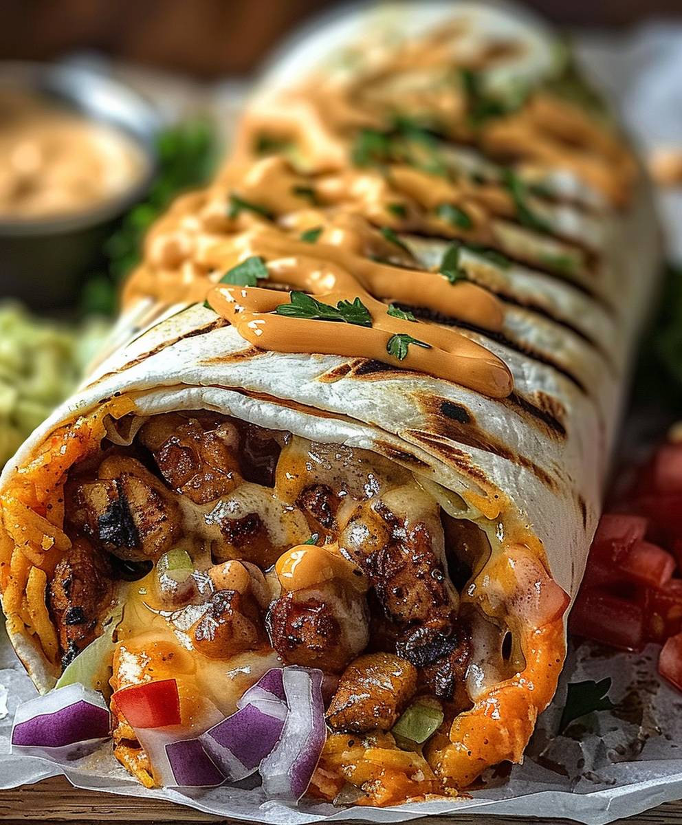 Gegrillter Käse Burrito