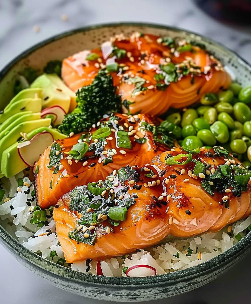 Knusprige Lachs Bowls