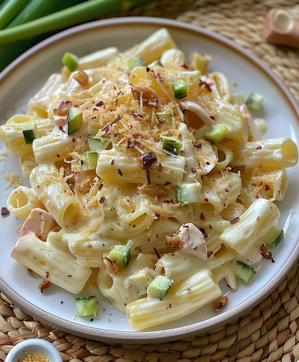Käse Lauchcreme Pasta