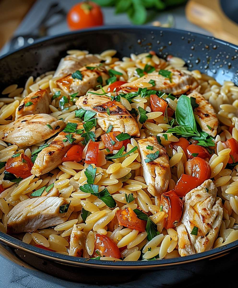 One Pot Orzo Hähnchen