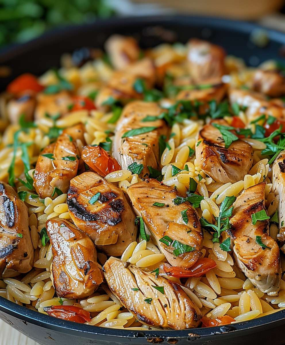 One Pot Orzo Hähnchen