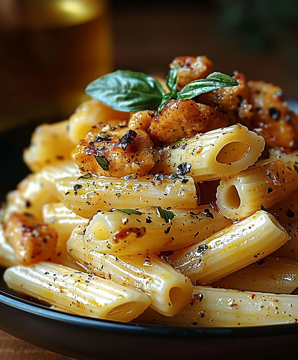 Honig Pfeffer Hähnchen Pasta