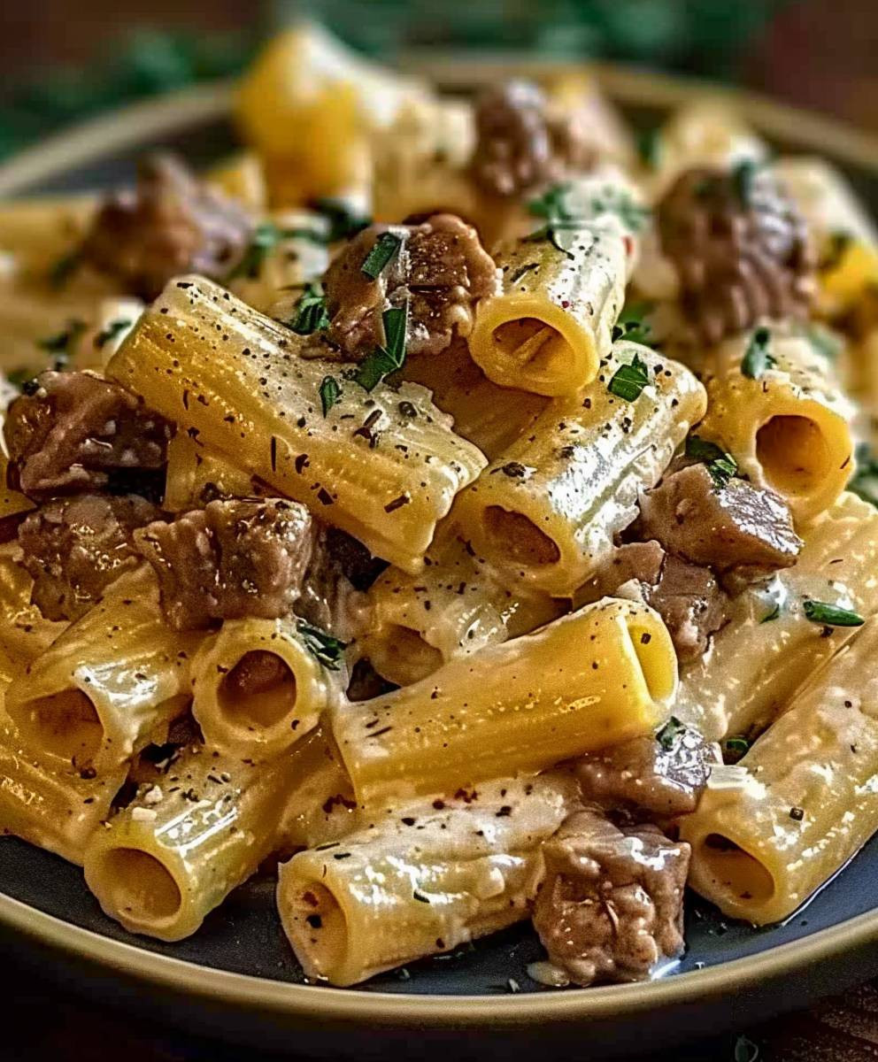 Parmesan Rindfleisch Rigatoni