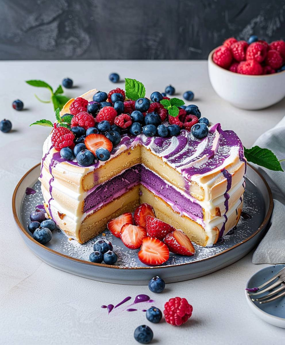 Heidelbeer Wickeltorte einfach backen