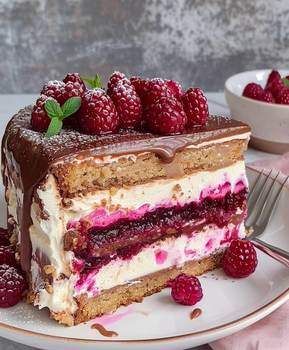 Himbeer Frischkäse Torte Schoko