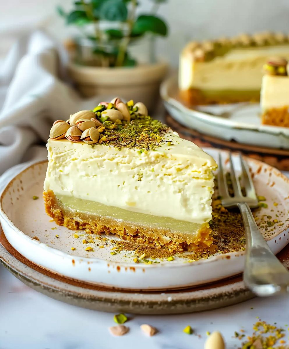 Pistazien Cheesecake ohne Backen