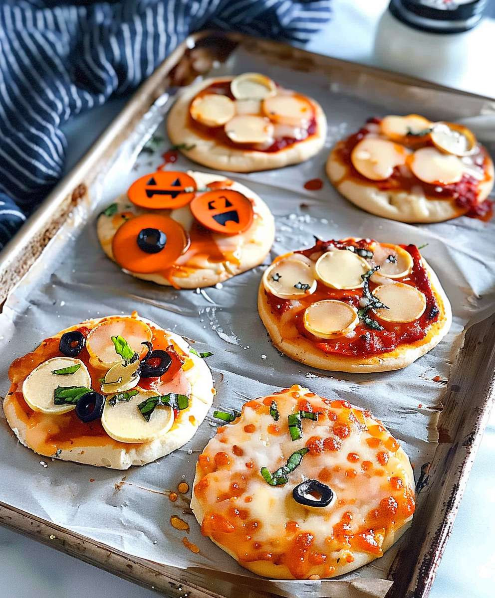Mini Halloween Pizzas