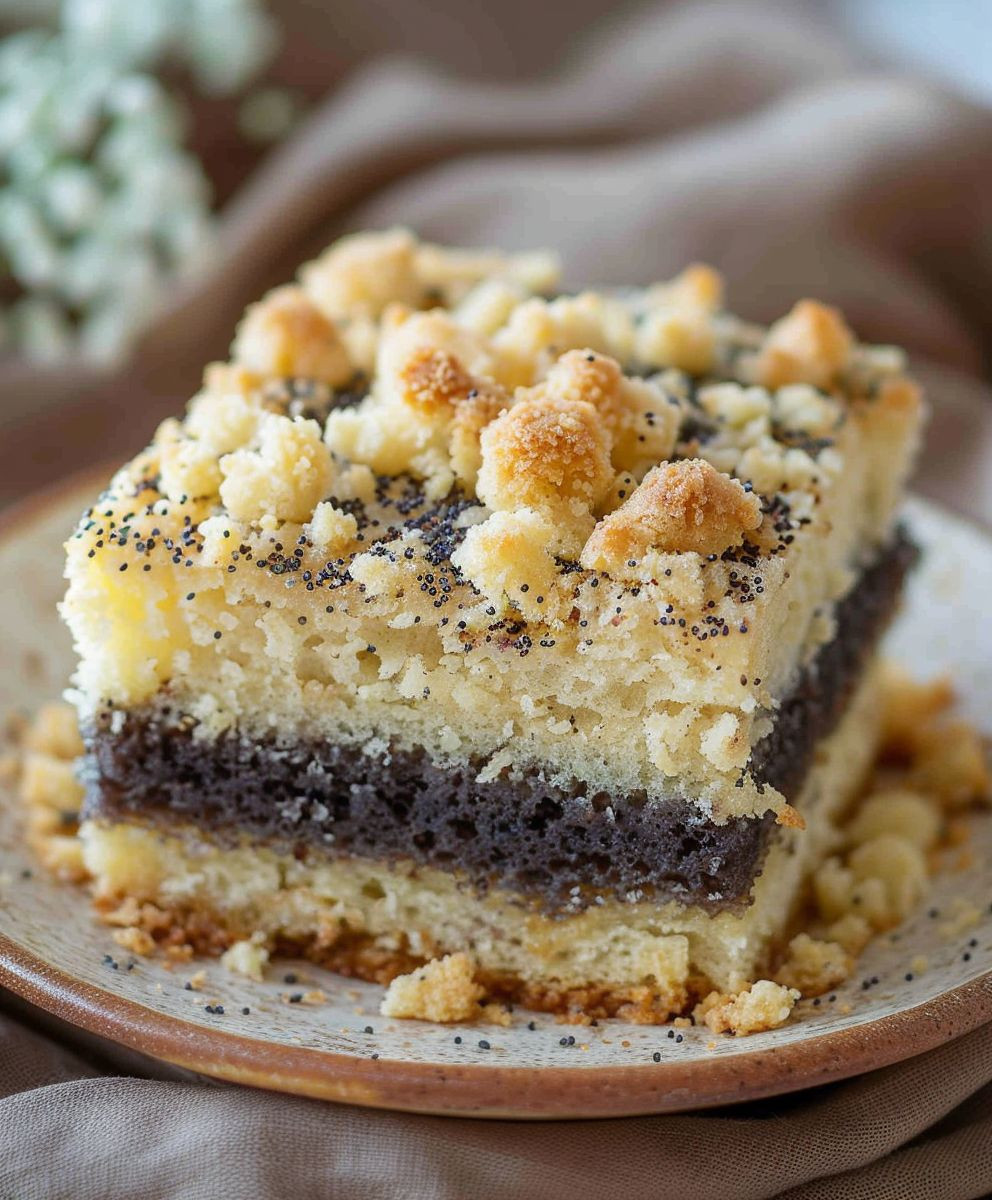Mohnkuchen mit Streusel