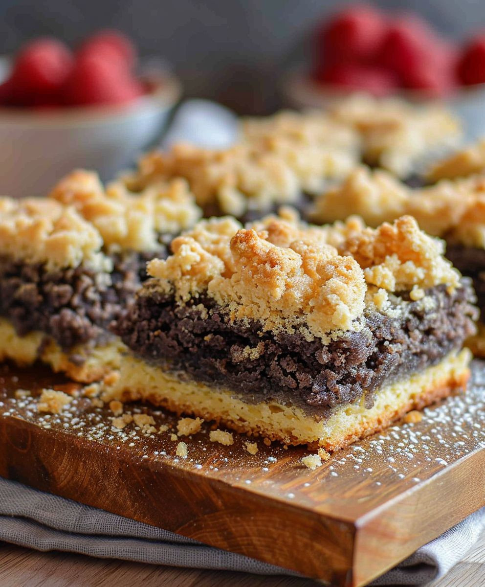 Mohnkuchen mit Streusel