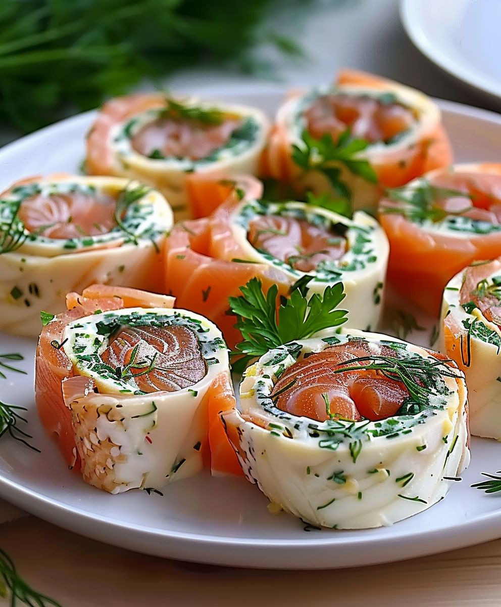Lachs Frischkäse Röllchen schnell
