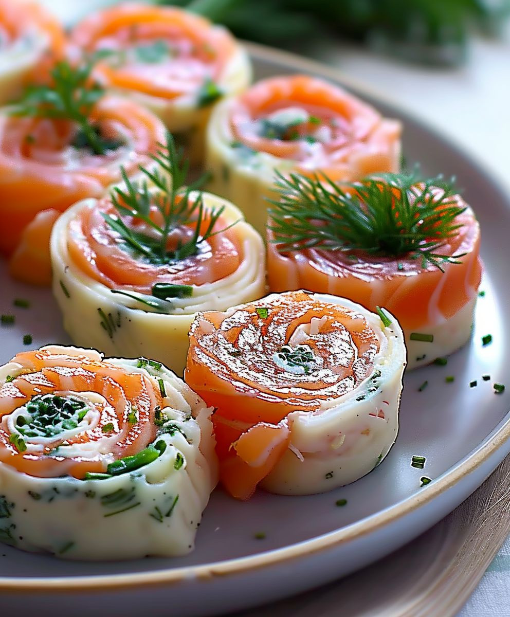 Lachs Frischkäse Röllchen schnell