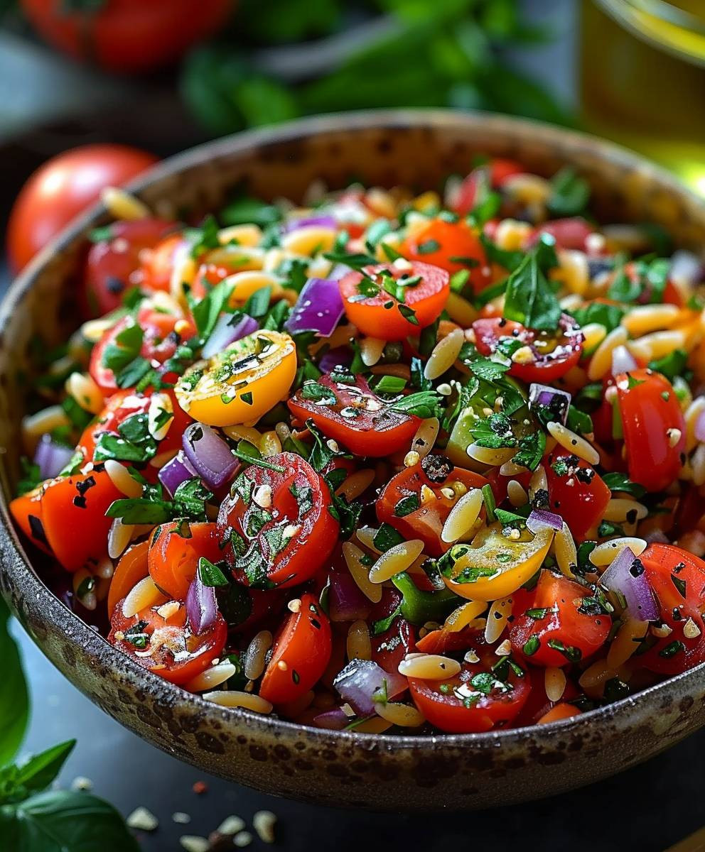 Mediterraner Orzo Salat