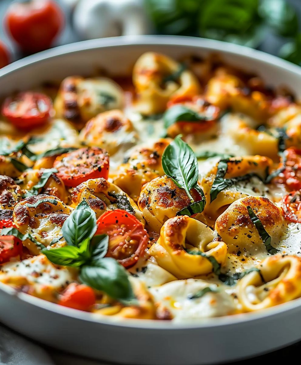 Tortellini Auflauf Tomaten Mozzarella