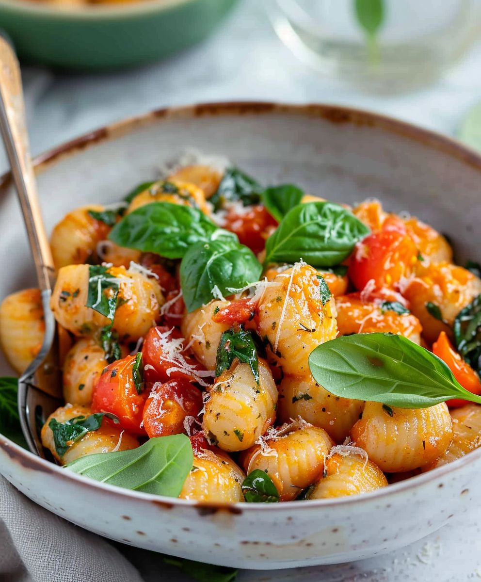 Gnocchi Pfanne Tomate Spinat