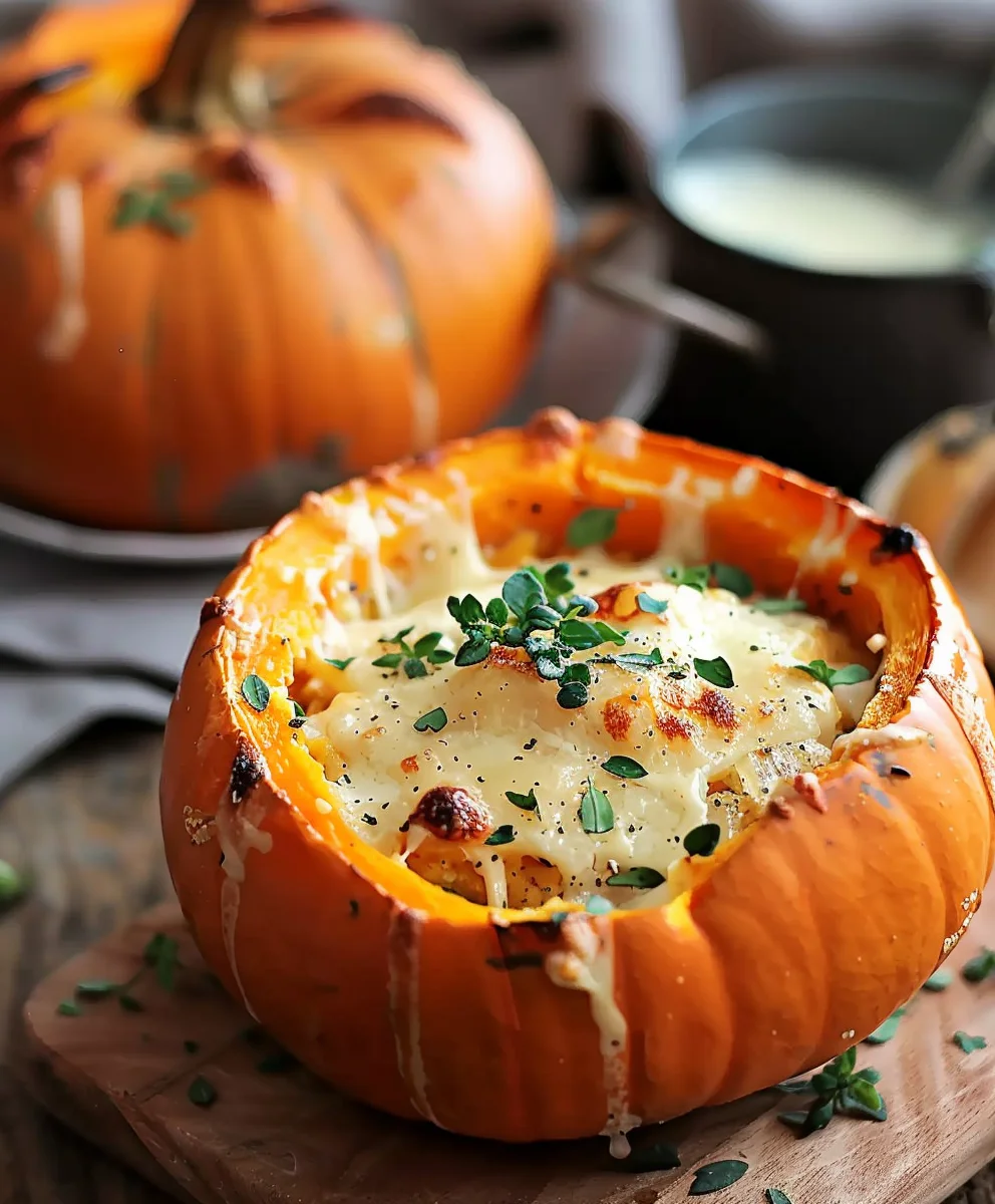 Gefüllter Kürbis Ofenkäse: Vegetarisches Ofenrezept