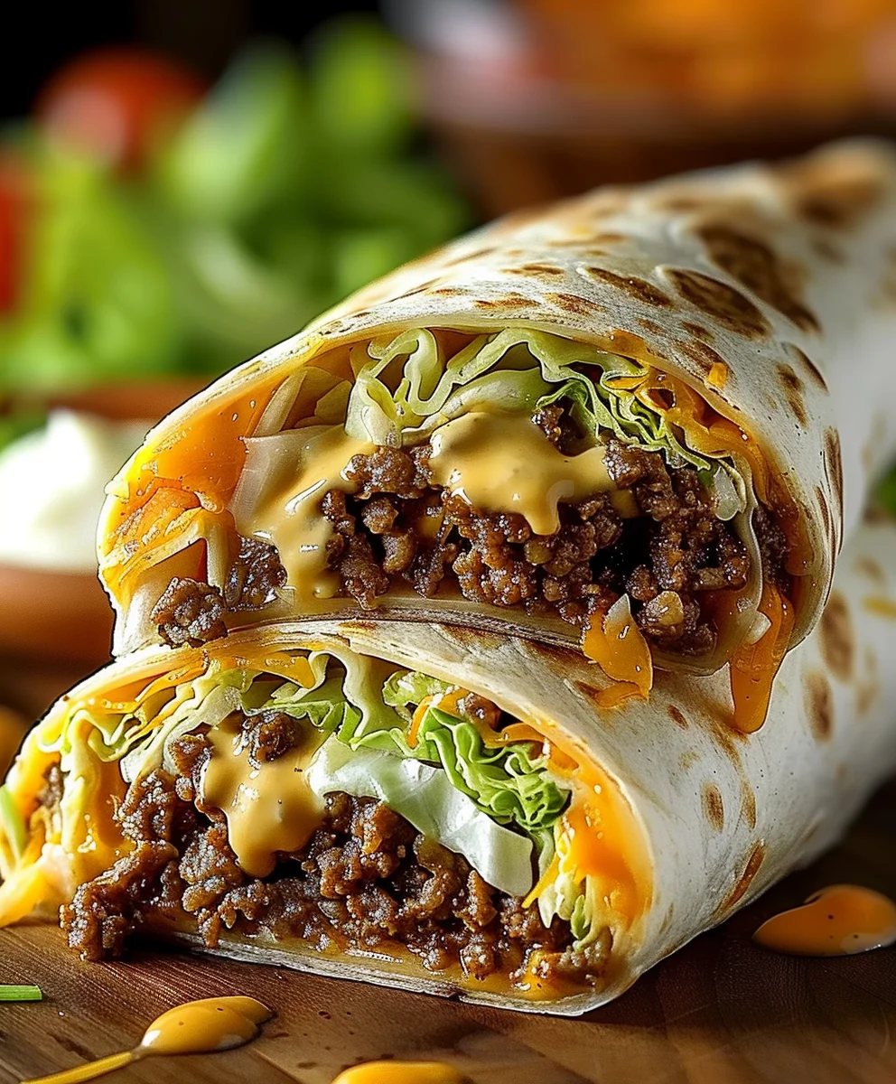 Big Mac Wrap Mit Hackfleisch Käse