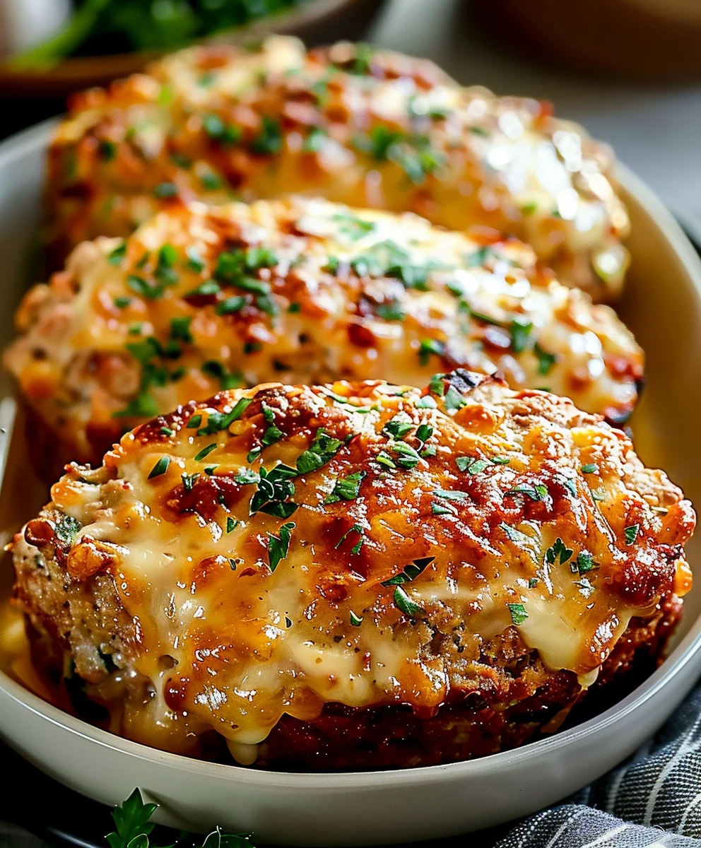 Knoblauch-Parmesan Hähnchen-Mini-Hackbraten Rezept