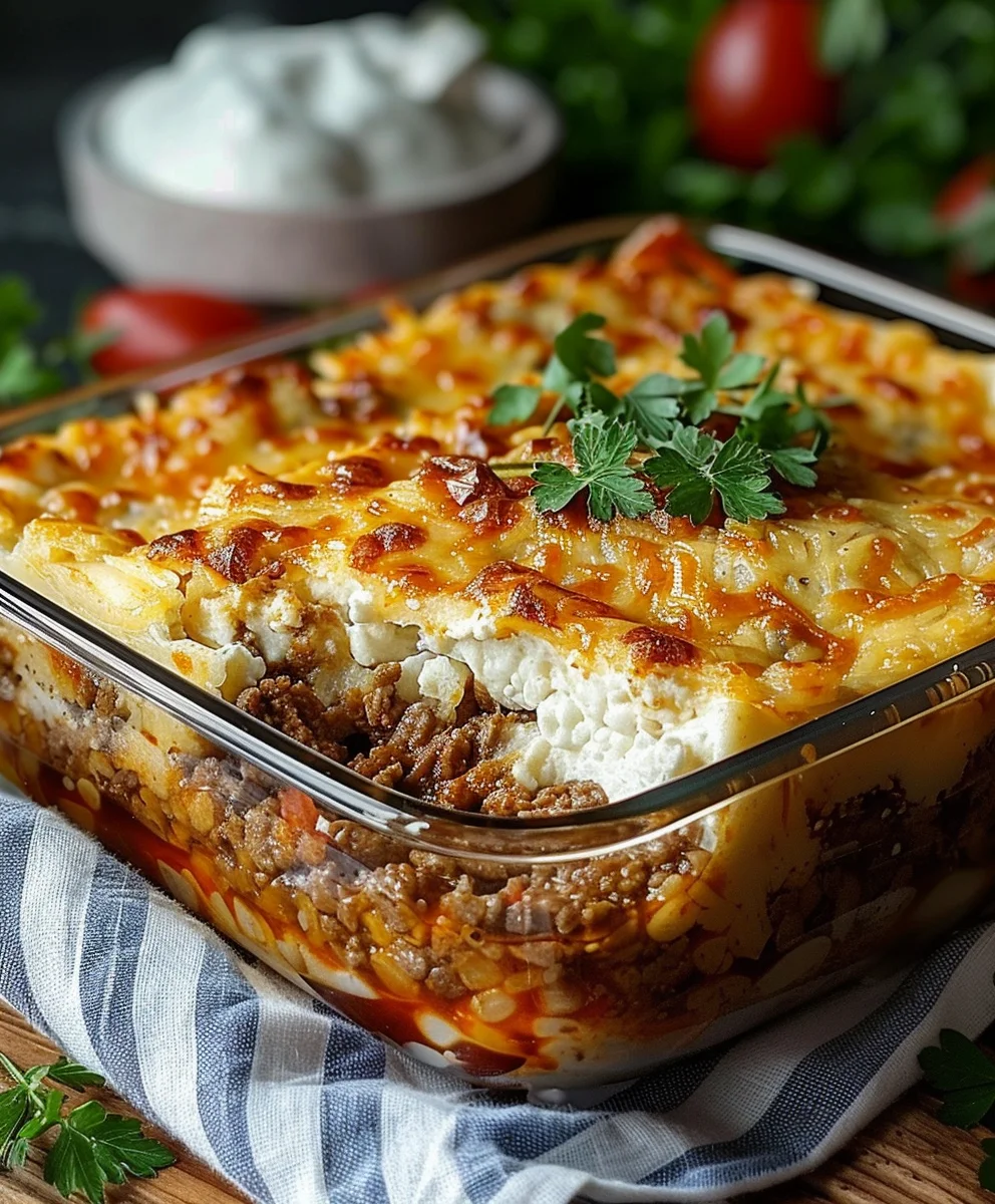 Griechischer Hackauflauf Kritharaki Feta: Das Original