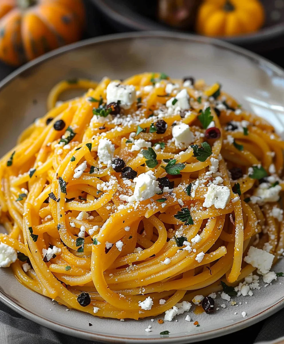 Kurbis Nudeln Mit Feta Das Einfache Und Leckere Rezept