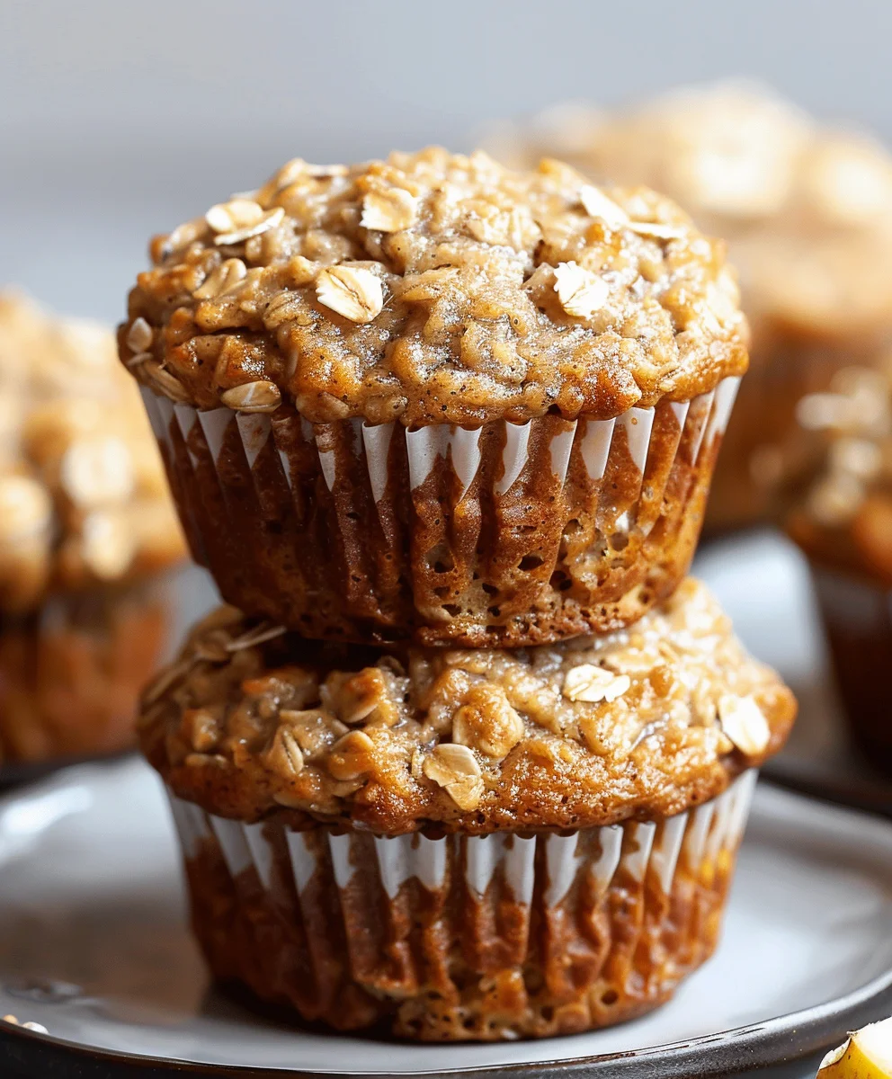 Leckere Gesunde Bananen Haferflocken Muffins backen!