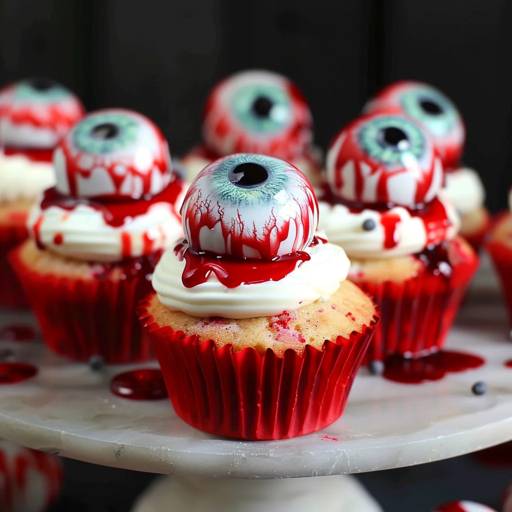 Halloween Augapfel Cupcakes
