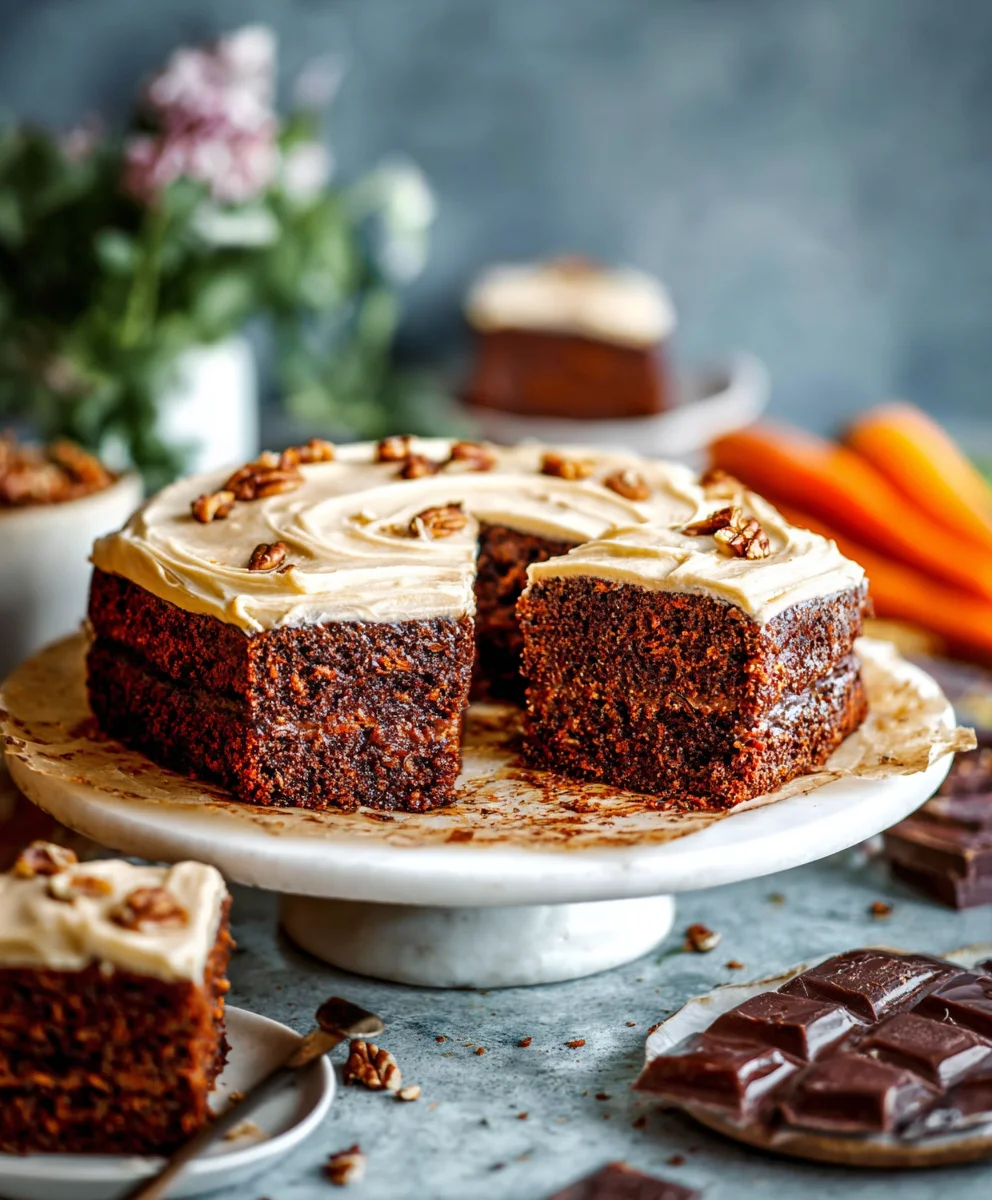 Ultimativer Schoko Karottenkuchen mit Frischkäse Frosting