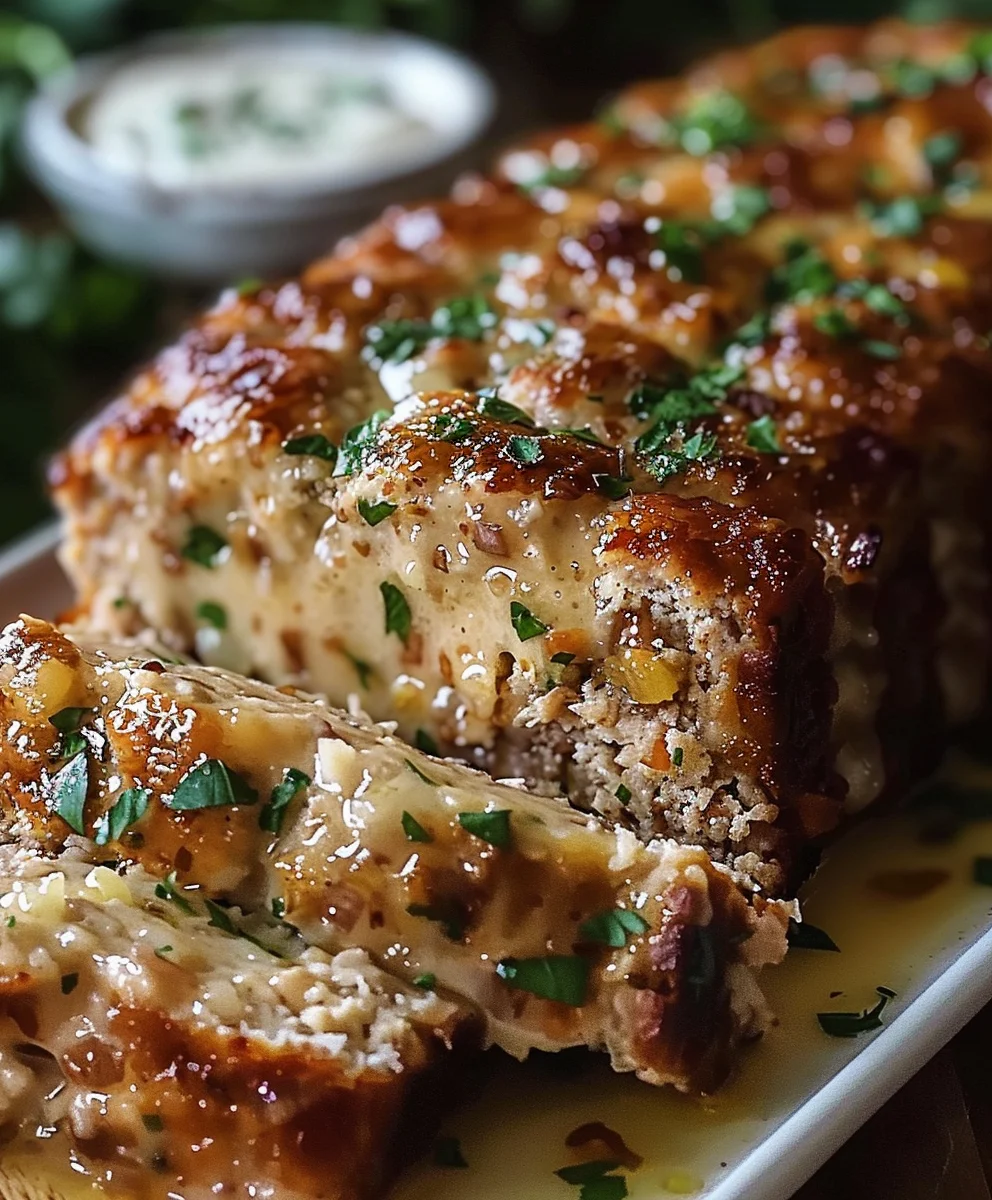 Saftiger Knoblauch-Parmesan-Hähnchen-Hackbraten: Knoblauch & Parmesan Explosion!