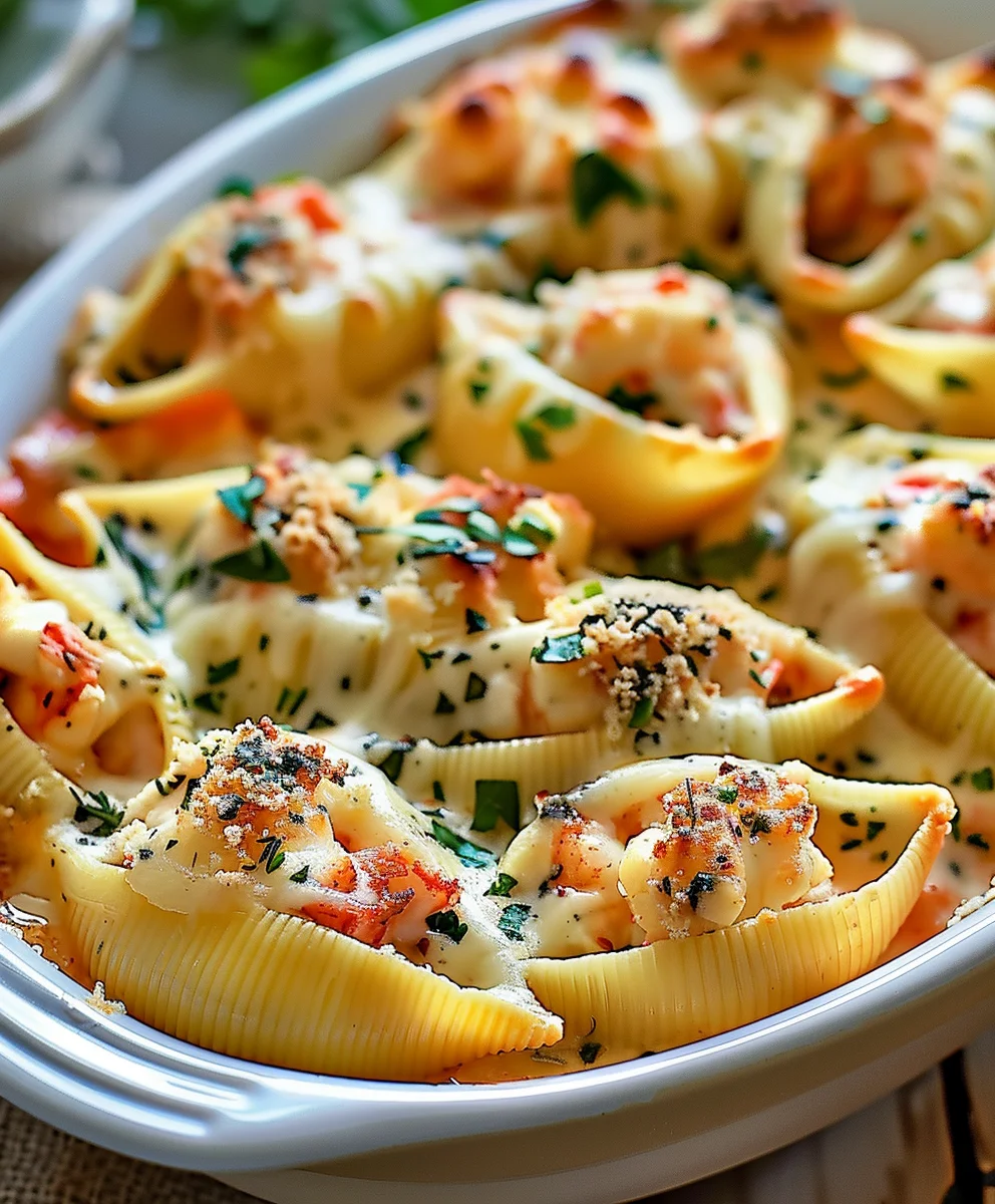 Cremige gefüllte Meeresfrüchte-Muscheln: Jetzt probieren!