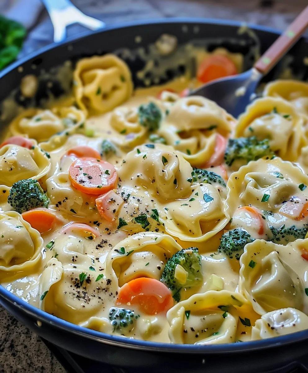 Cremige Gemuese Tortellini Pfanne: Schnell & Köstlich