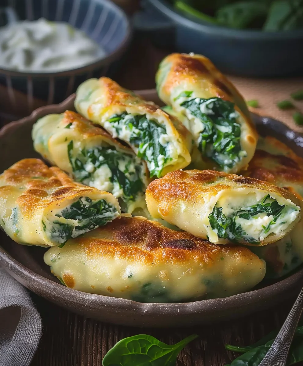 Vegane Kartoffeltaschen: Spinat-Frischkäse – ein Genussmoment!