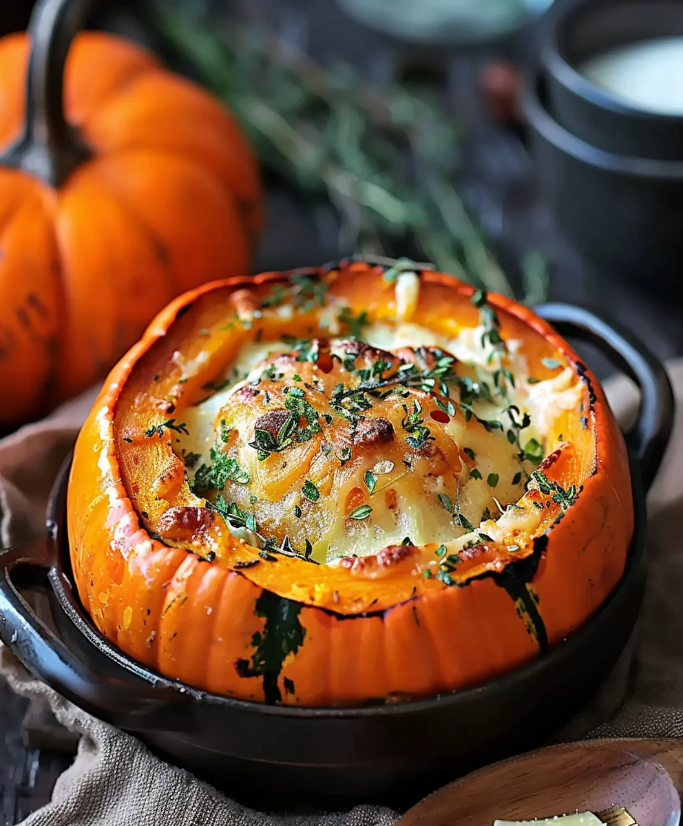 Gefüllter Kürbis Ofenkäse: Vegetarisches Ofenrezept