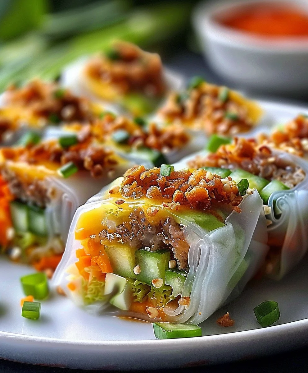 Low Carb Gebackene Big Mac Reispapierrollen