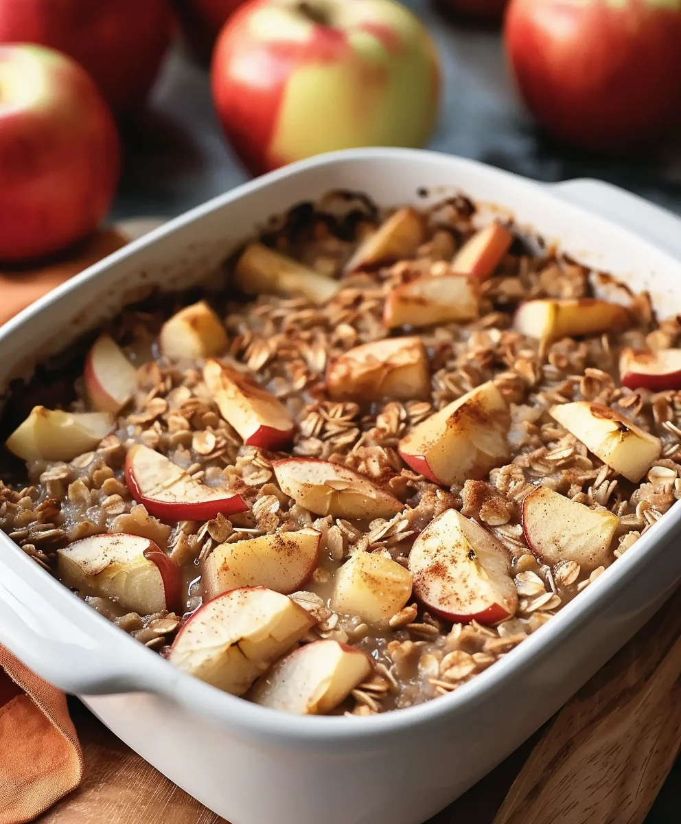 Cremig-wärmendes Gebackenes Haferflocken Apfel Zimt Rezept