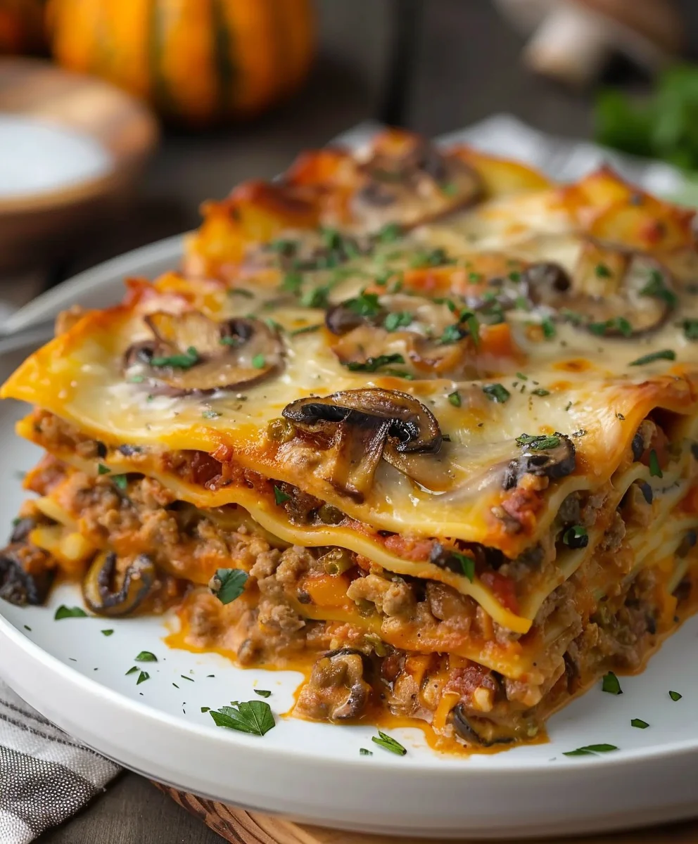 Kürbis Pilz Lasagne Rezept: Vegetarisch & Voller Geschmack