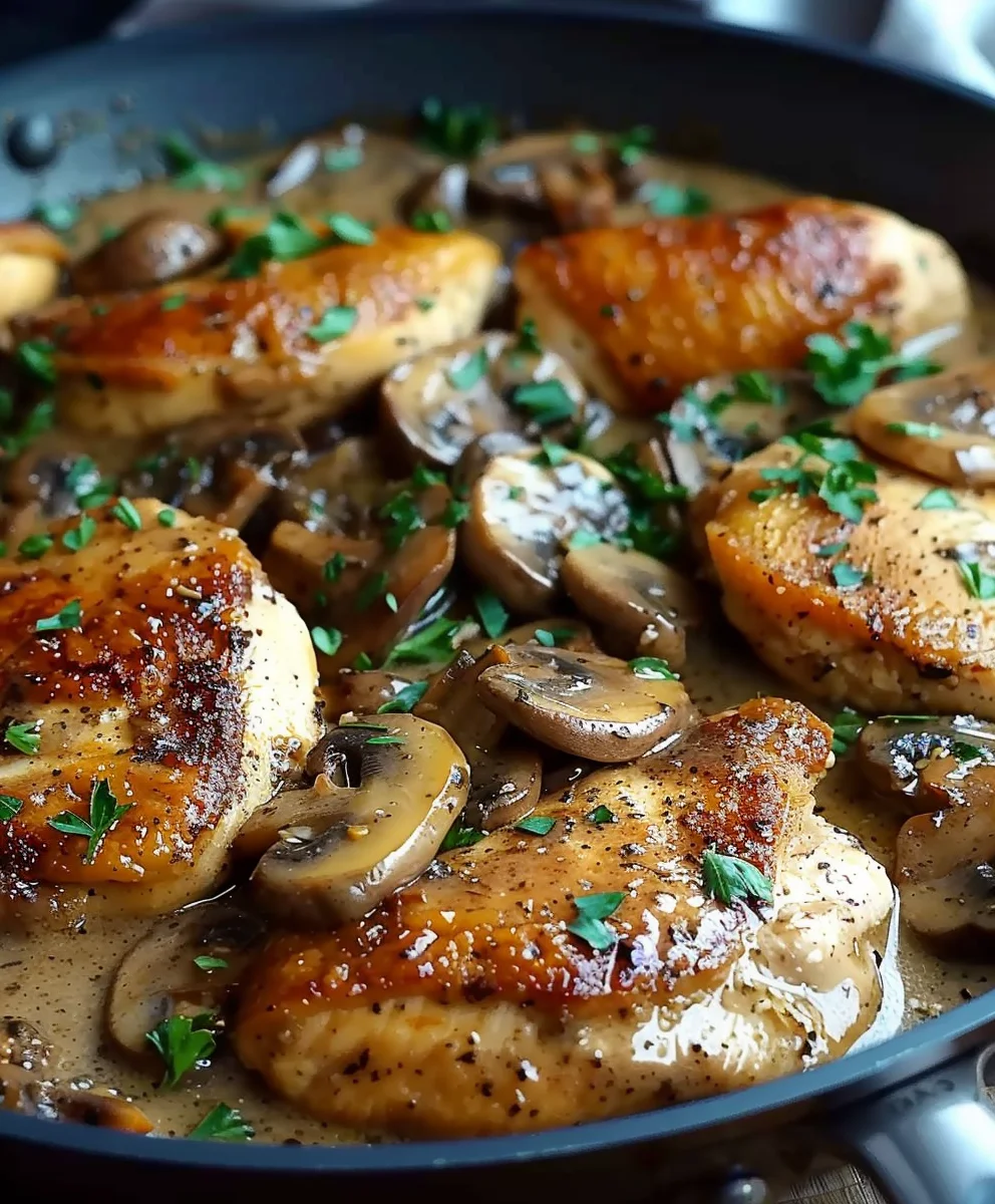 Hähnchen Pilzpfanne Rezept für ein schnelles Abendessen