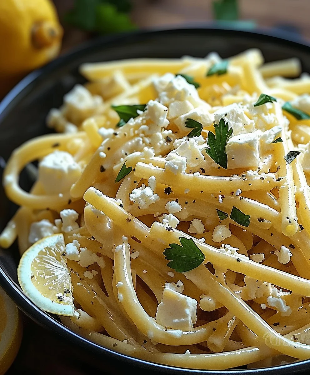 Zitronen Feta Pasta – Schnell, frisch & super lecker!