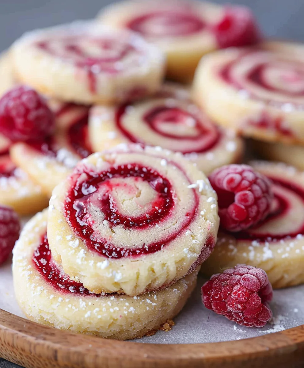 Himbeer-Wirbel Shortbread Kekse