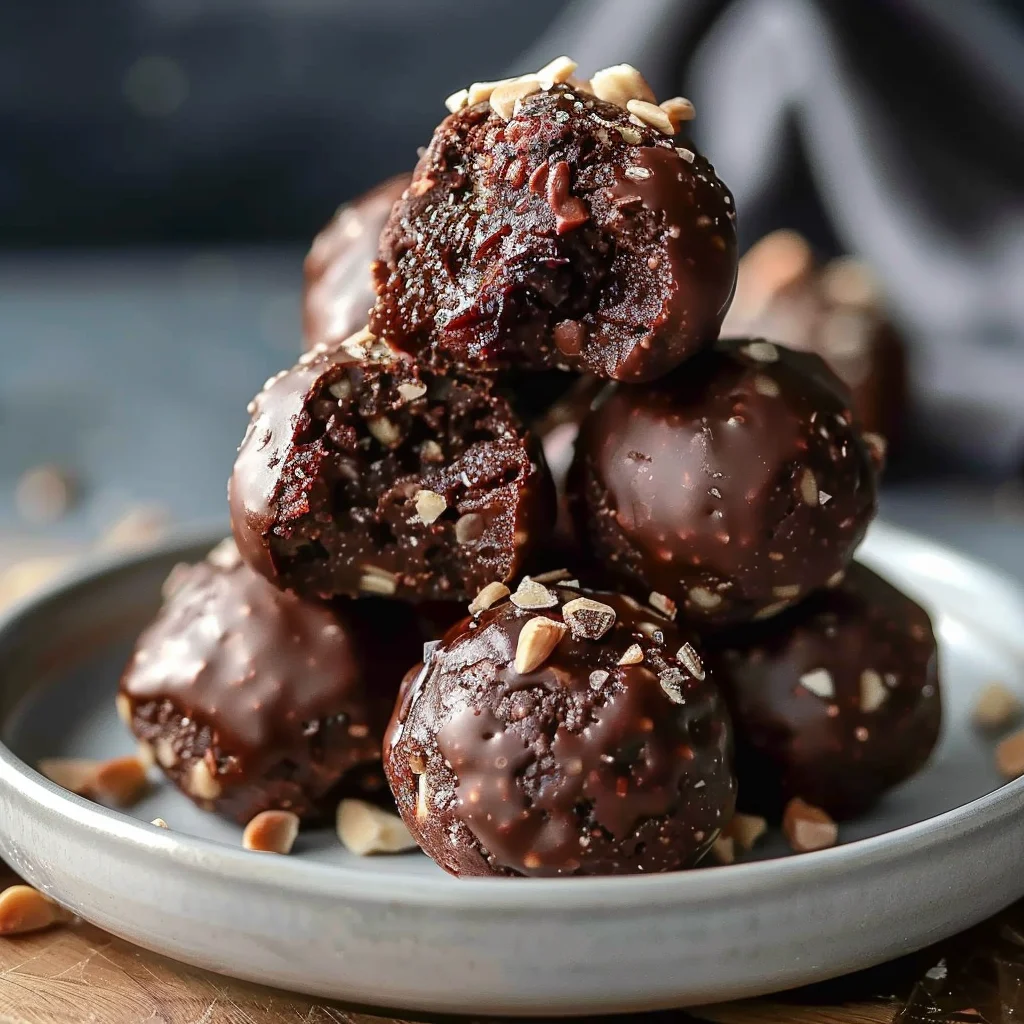 Huttenkase Brownie Protein Ballchen Ohne Backen