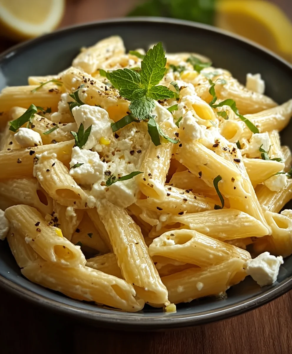 Zitronen Feta Pasta Rezept: Schnell, frisch & unwiderstehlich