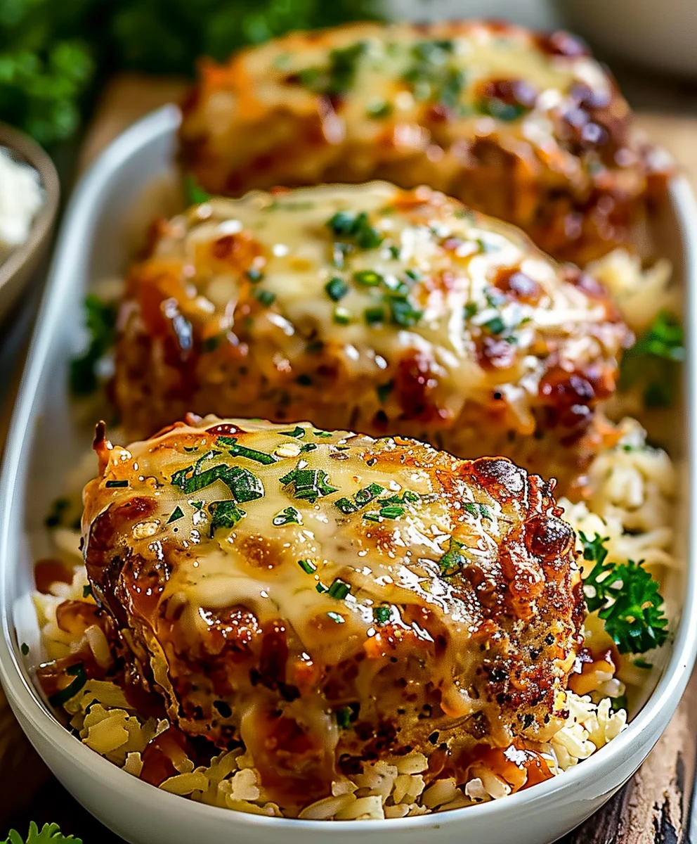 Knoblauch-Parmesan Hähnchen-Mini-Hackbraten Rezept