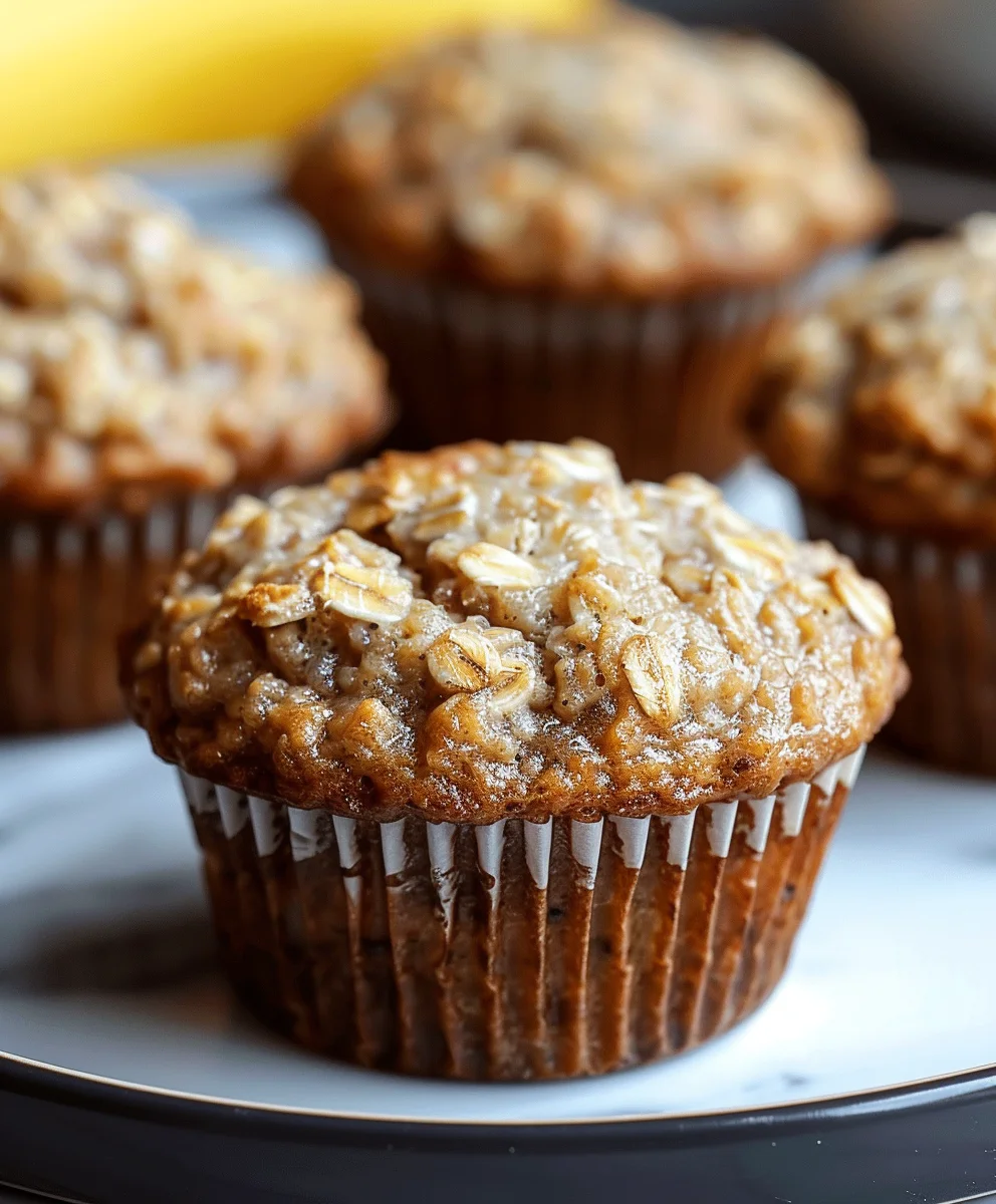 Gesunde Bananen Haferflocken Muffins