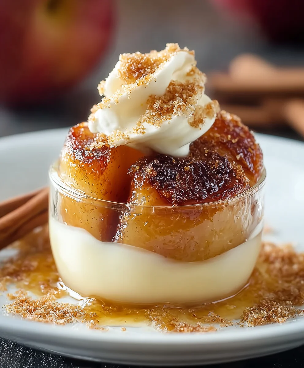 Cremiger Bratapfel mit Vanillesauce – das beste Dessert!